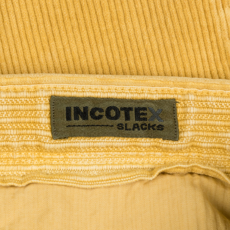 Incotex Slacks Model 100 9-Wale Corduroy Giallo Ottone