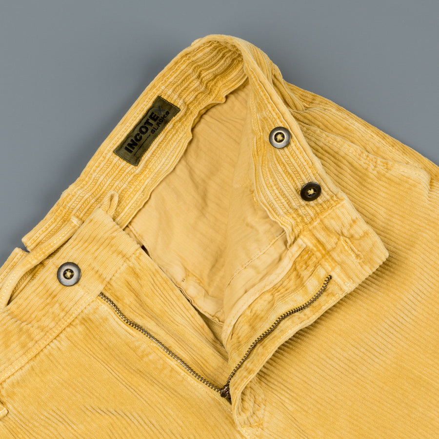Incotex Slacks Model 100 9-Wale Corduroy Giallo Ottone