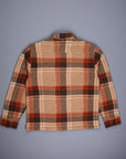 RRL Wool Plaid Workshirt Sweater Orange-Tan