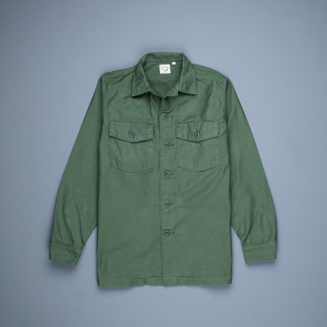 Orslow US army shirt back satin green