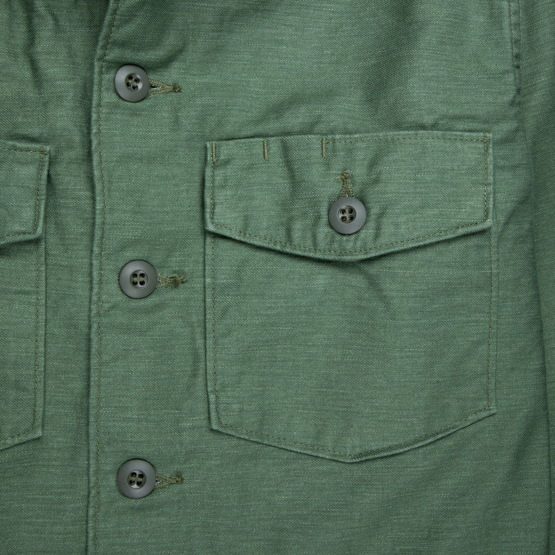 Orslow US army shirt back satin green