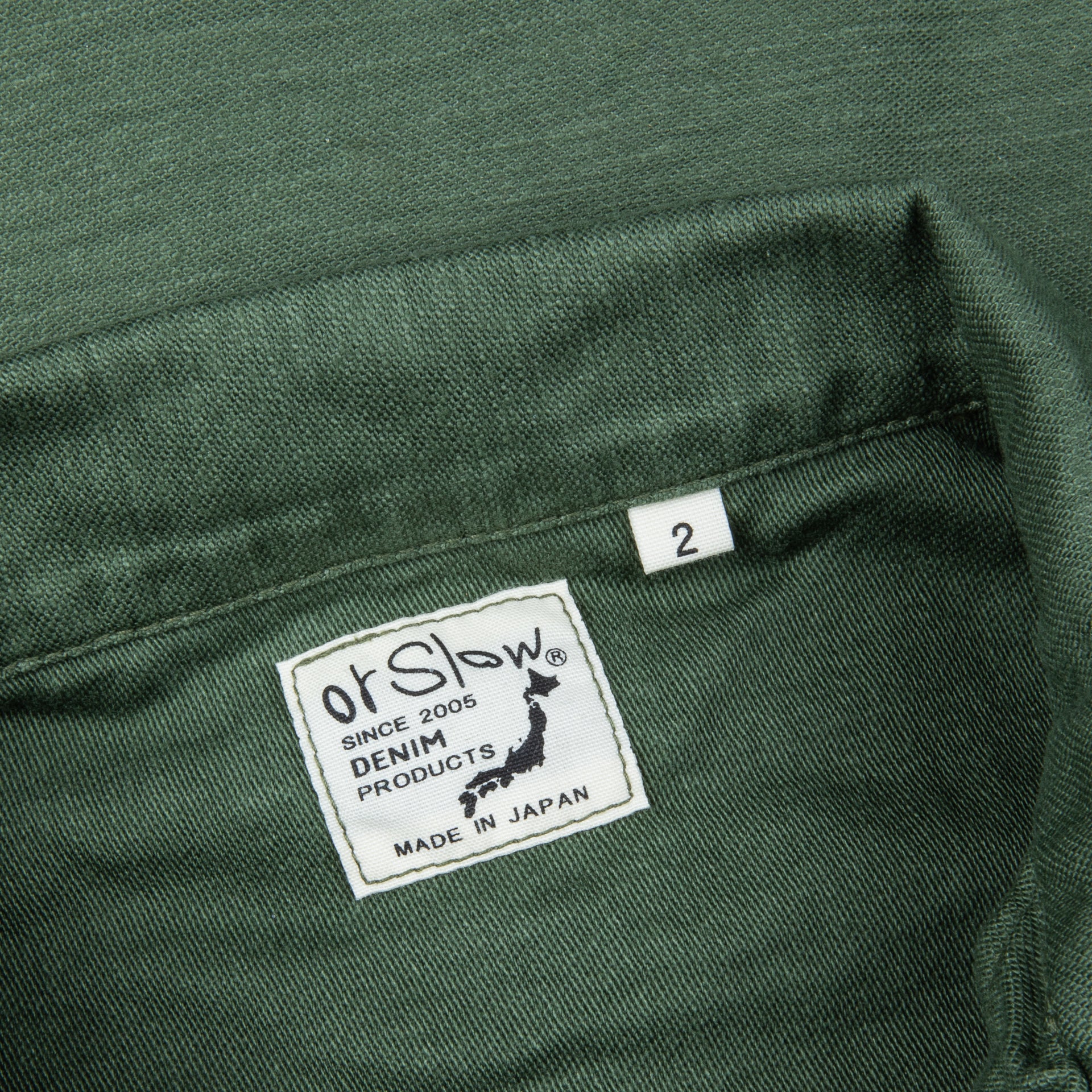 Orslow US army shirt back satin green