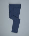 Rota Pantaloni High Rise Regular Fit Hopsack Blu Navy Melange