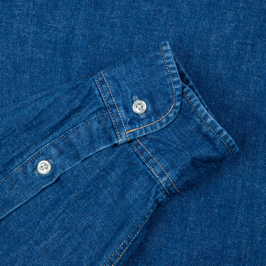 OrSlow Button Down denim shirt 2 year wash