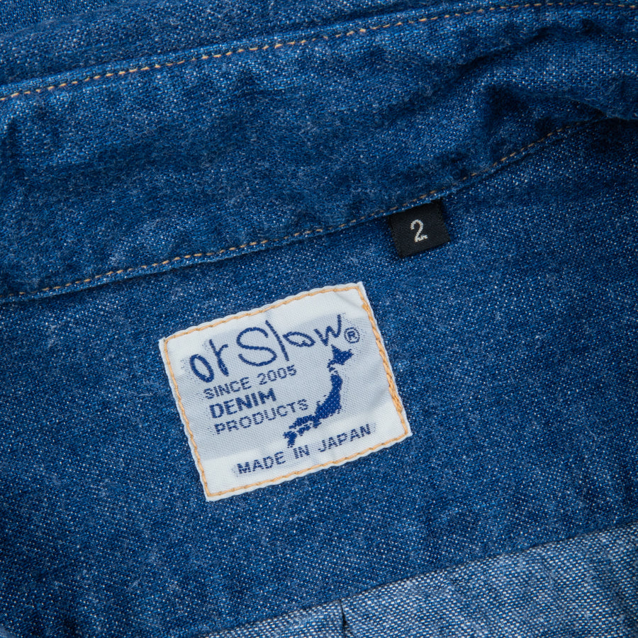 OrSlow Button Down denim shirt 2 year wash