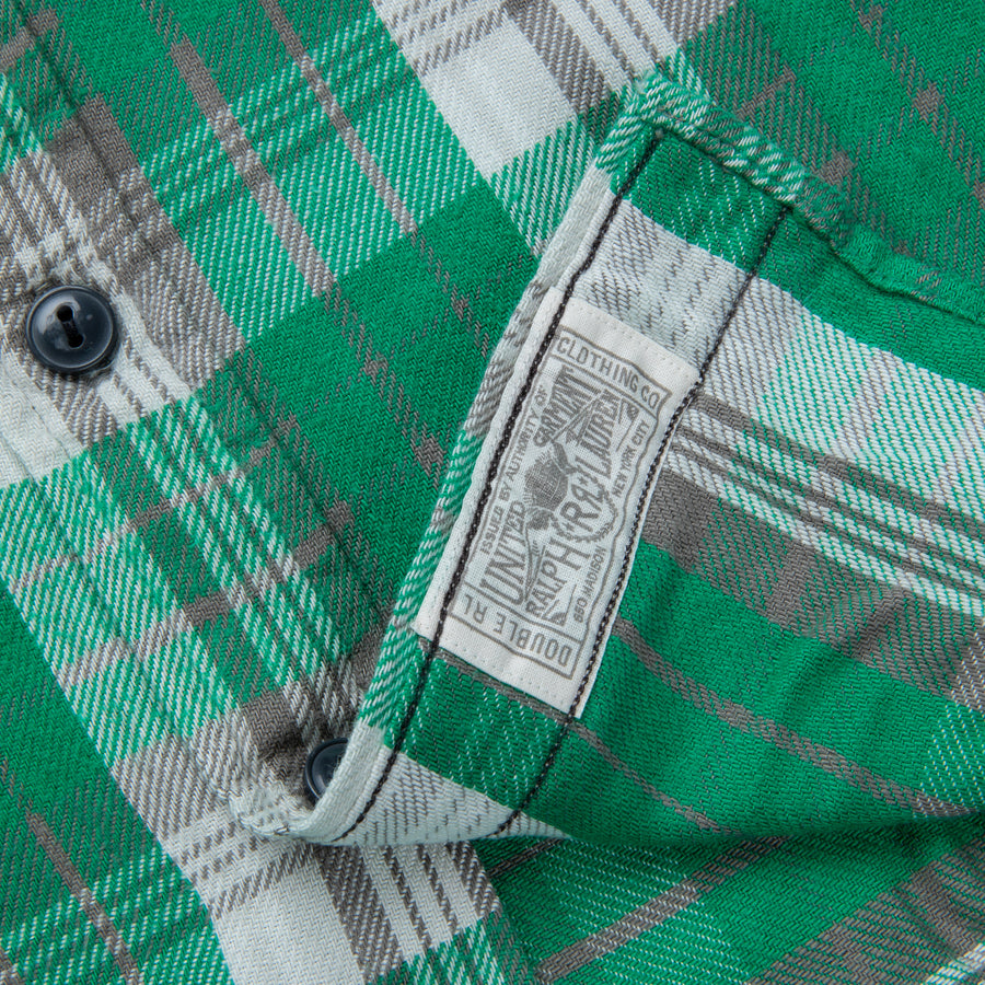 RRL Matlock Shirt Green and Grey RL 484 Check