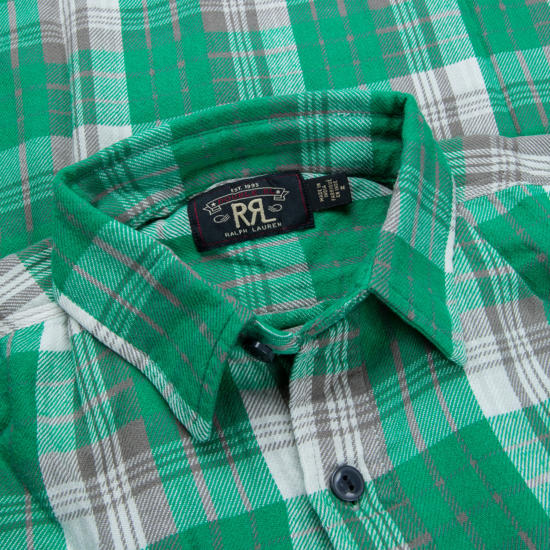 RRL Matlock Shirt Green and Grey RL 484 Check