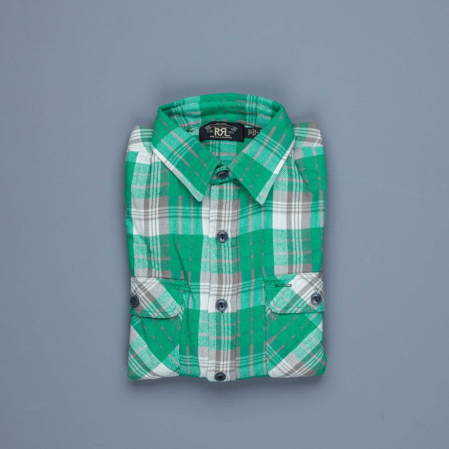 RRL Matlock Shirt Green and Grey RL 484 Check