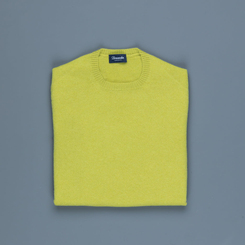 Drumohr Tabor Cashmere Crew Neck Punch Verde