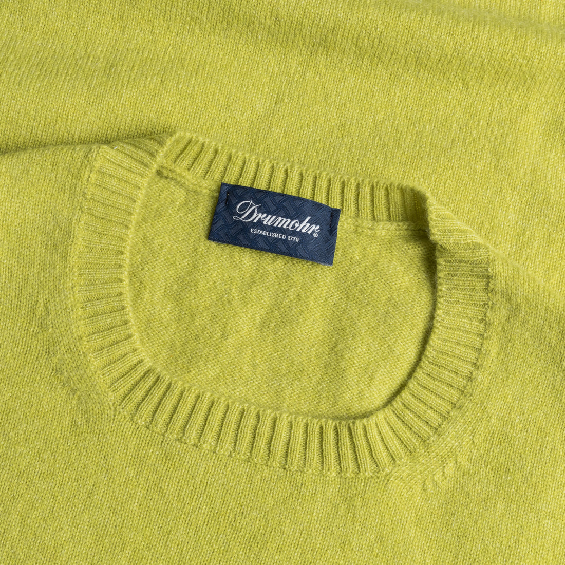Drumohr Tabor Cashmere Crew Neck Punch Verde