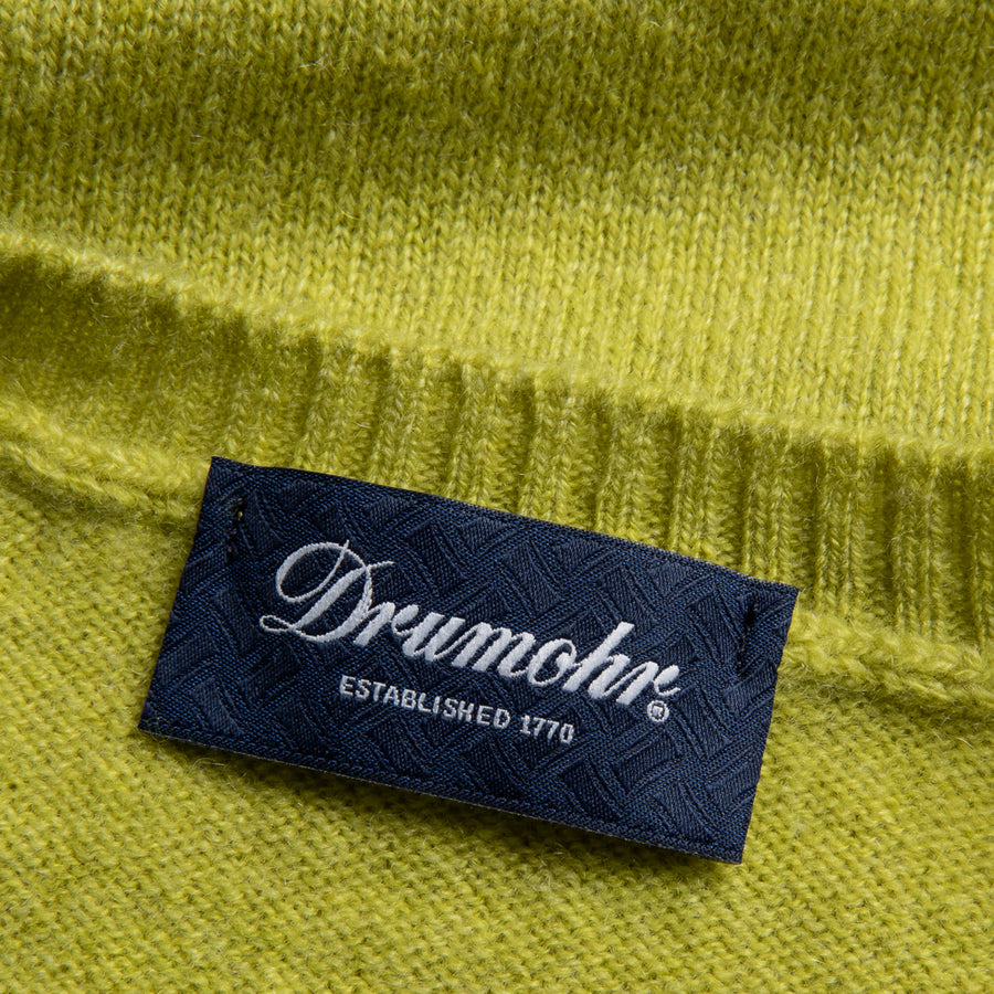 Drumohr Tabor Cashmere Crew Neck Punch Verde