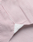 Finamore Milano Shirt Eduardo Collar Alumo Burgundy Pencil Stripe