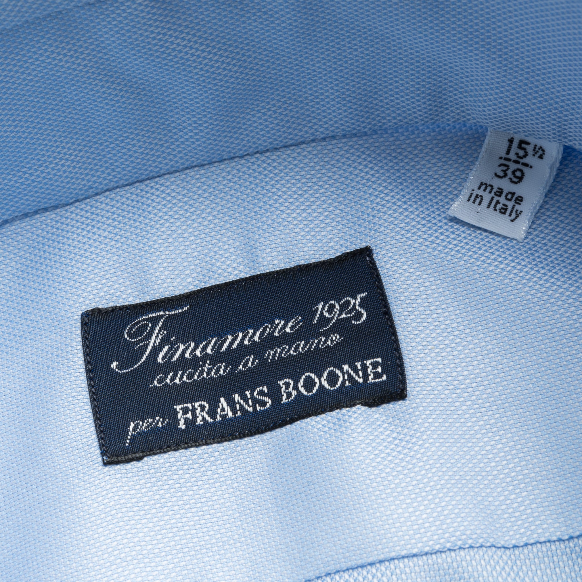 Finamore Milano shirt Eduardo collar Alumo oxford light blue