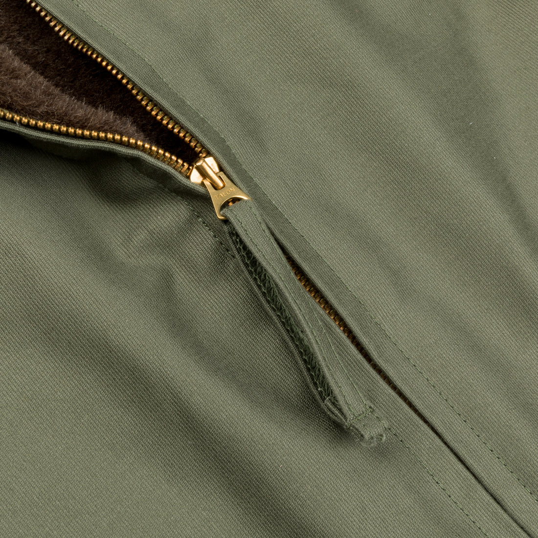 The Real McCoy's Pile Lined Alpaca Vest Olive Plain
