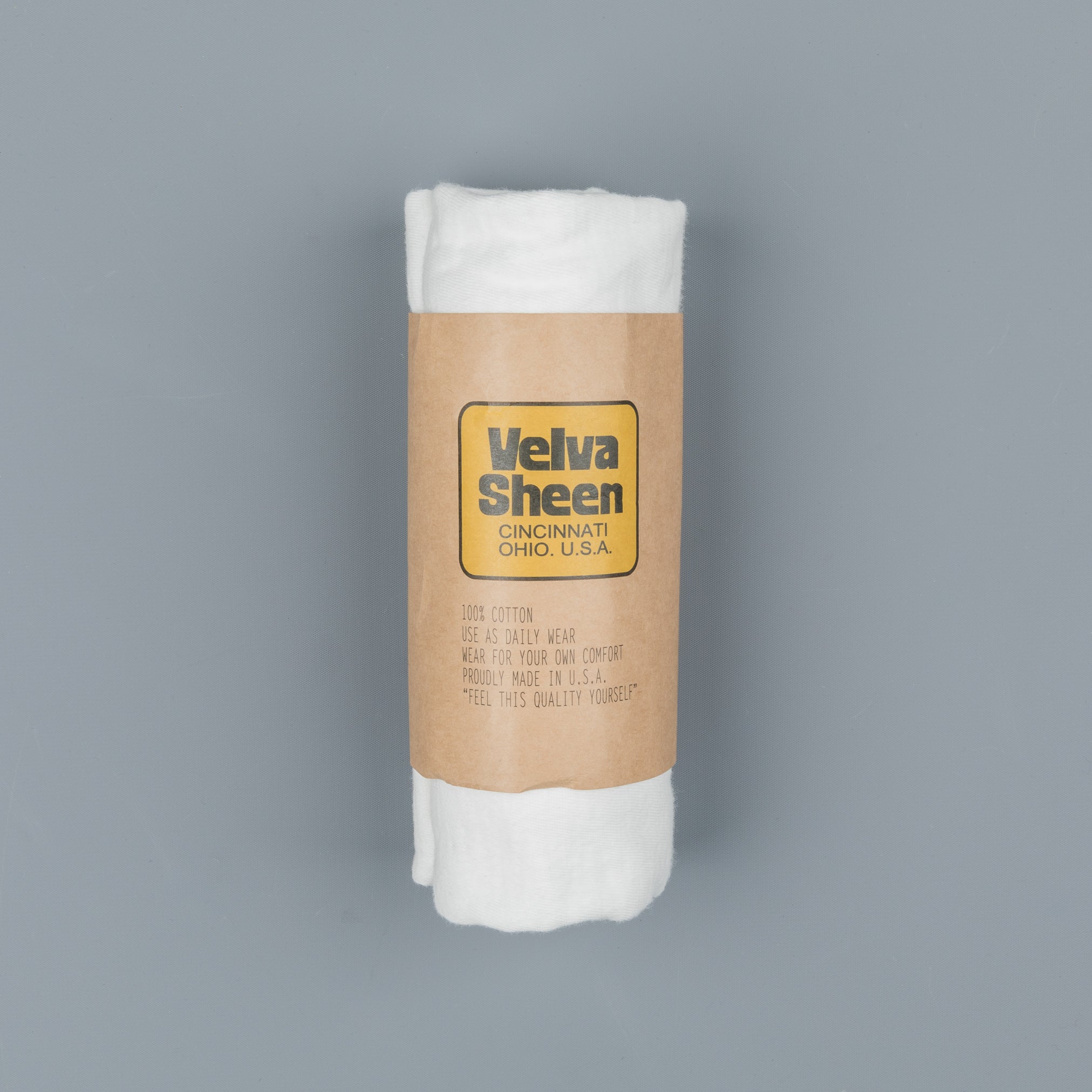 Velva Sheen Roll Tee in White