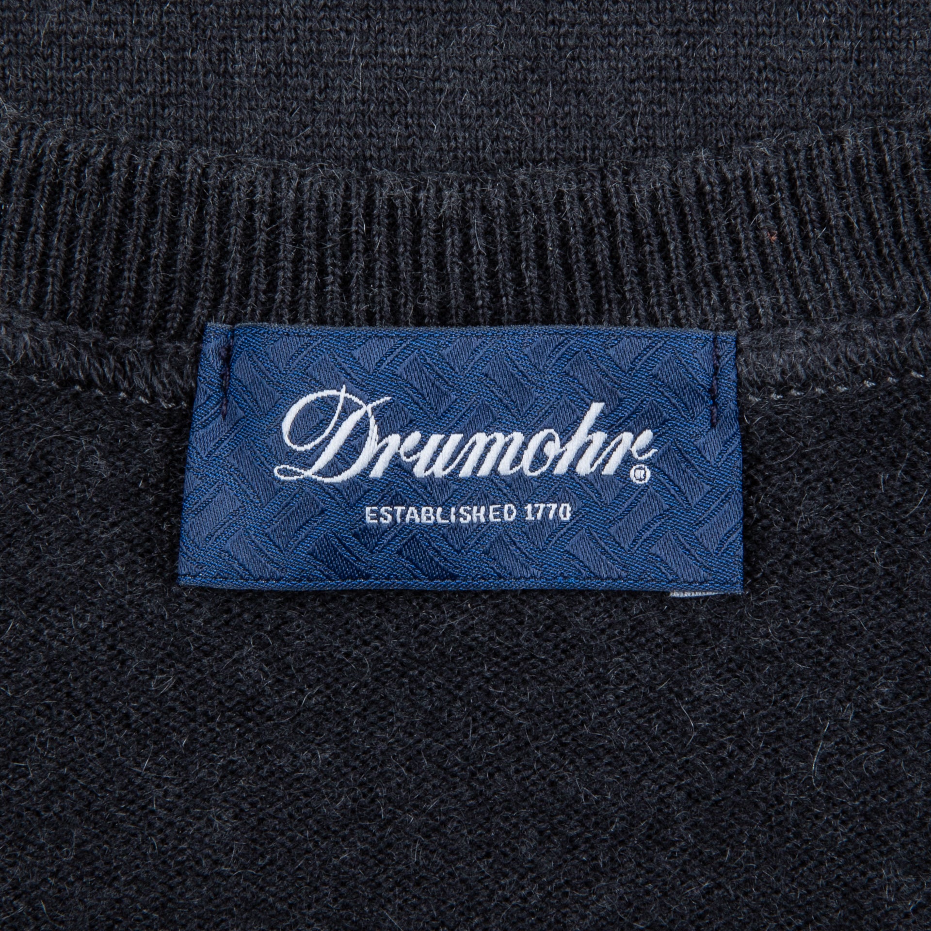 Drumohr Cashmere Sweater Frost Charcoal