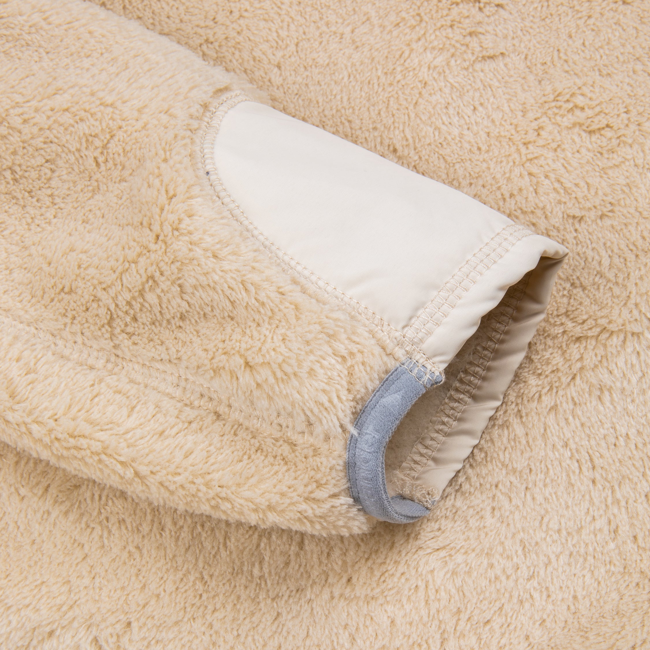 And Wander High Loft Fleece Jacket Off White