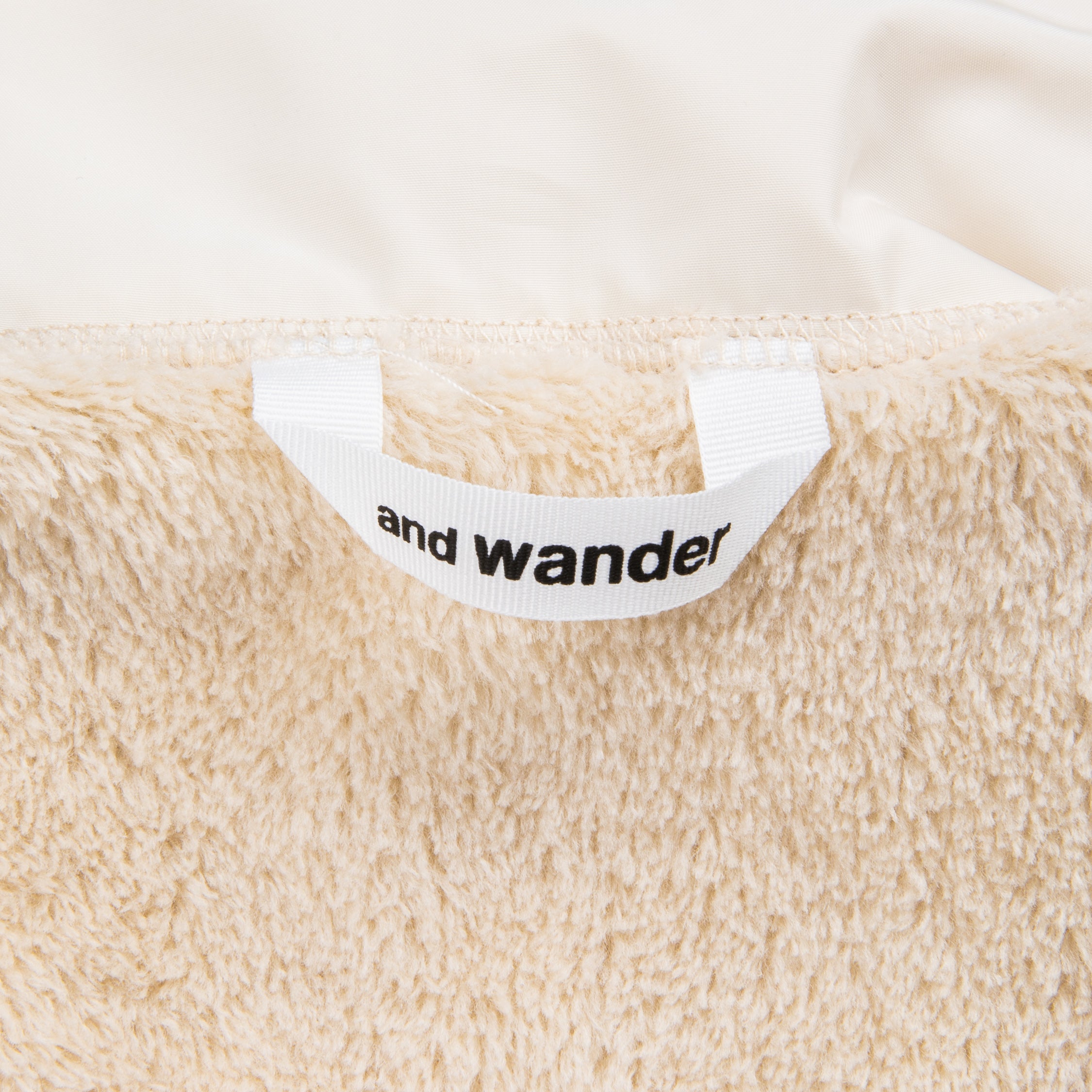 And Wander High Loft Fleece Jacket Off White