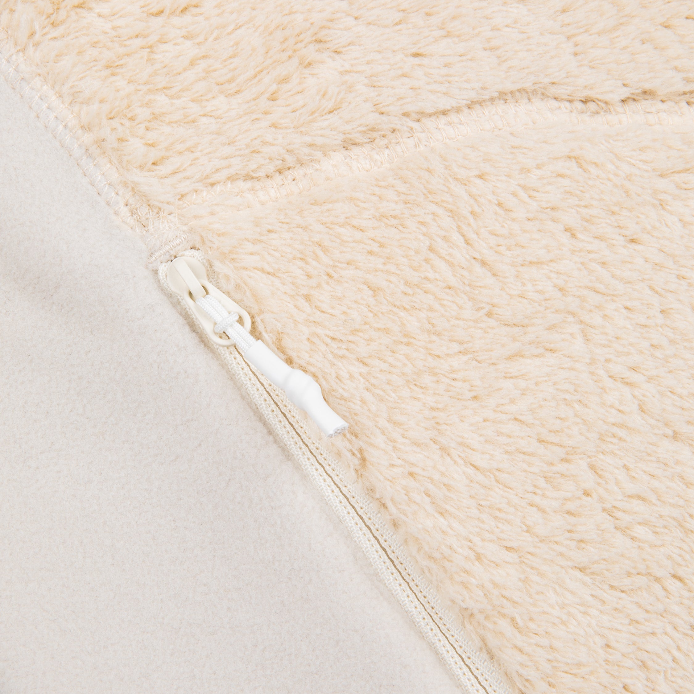 And Wander High Loft Fleece Jacket Off White