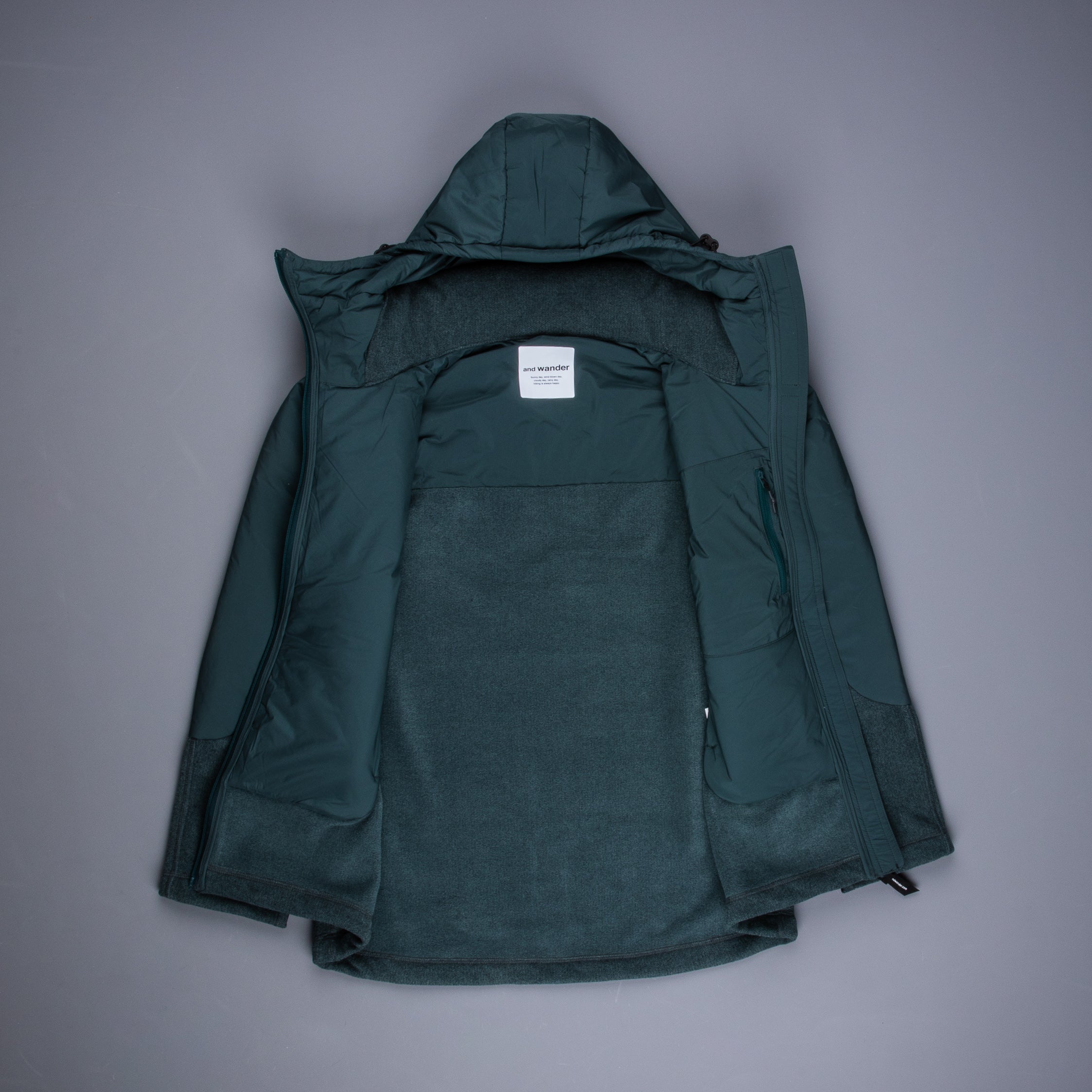 And Wander Top Fleece Jacket Green Frans Boone Store
