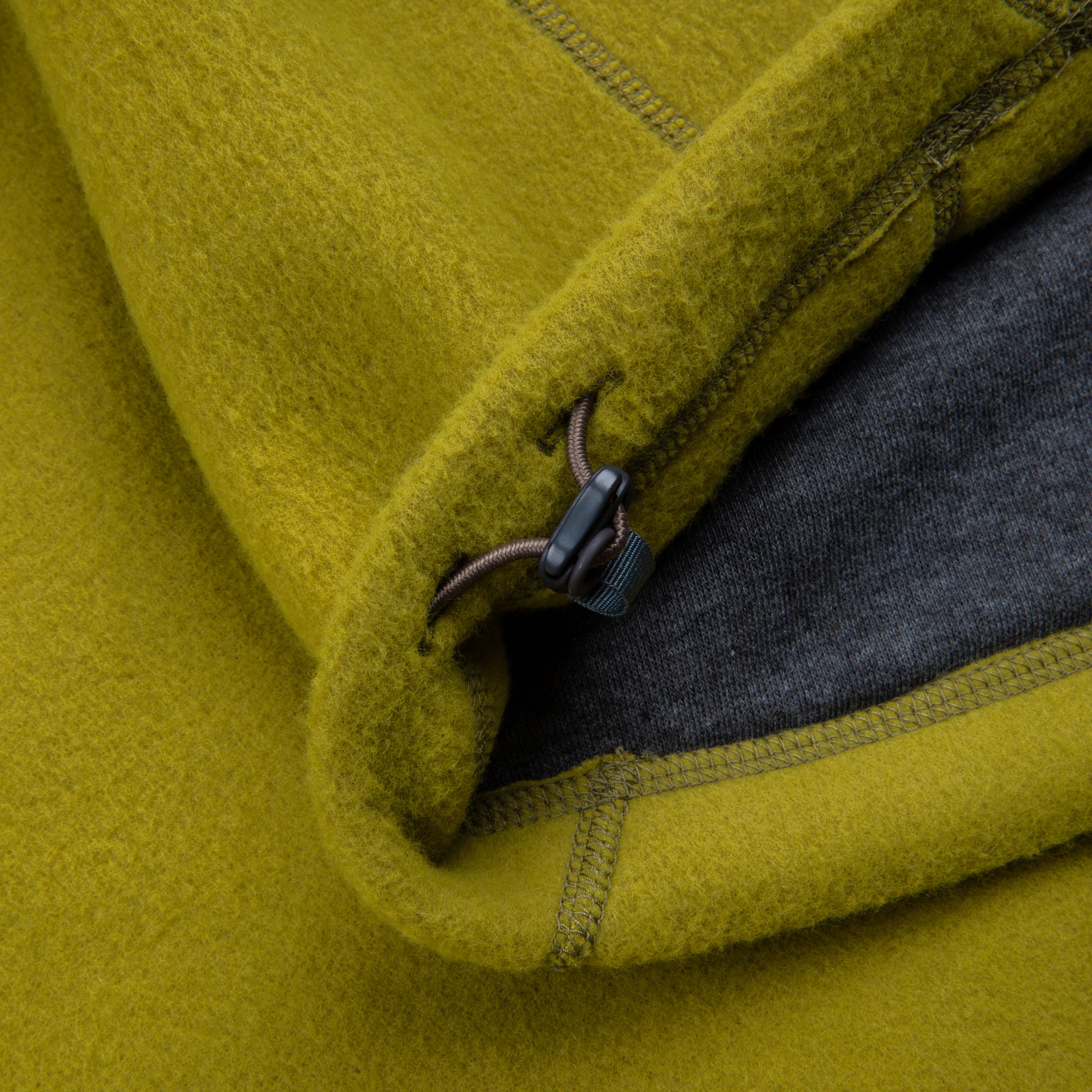 And Wander Wool Fleece Cardigan Yellow Green