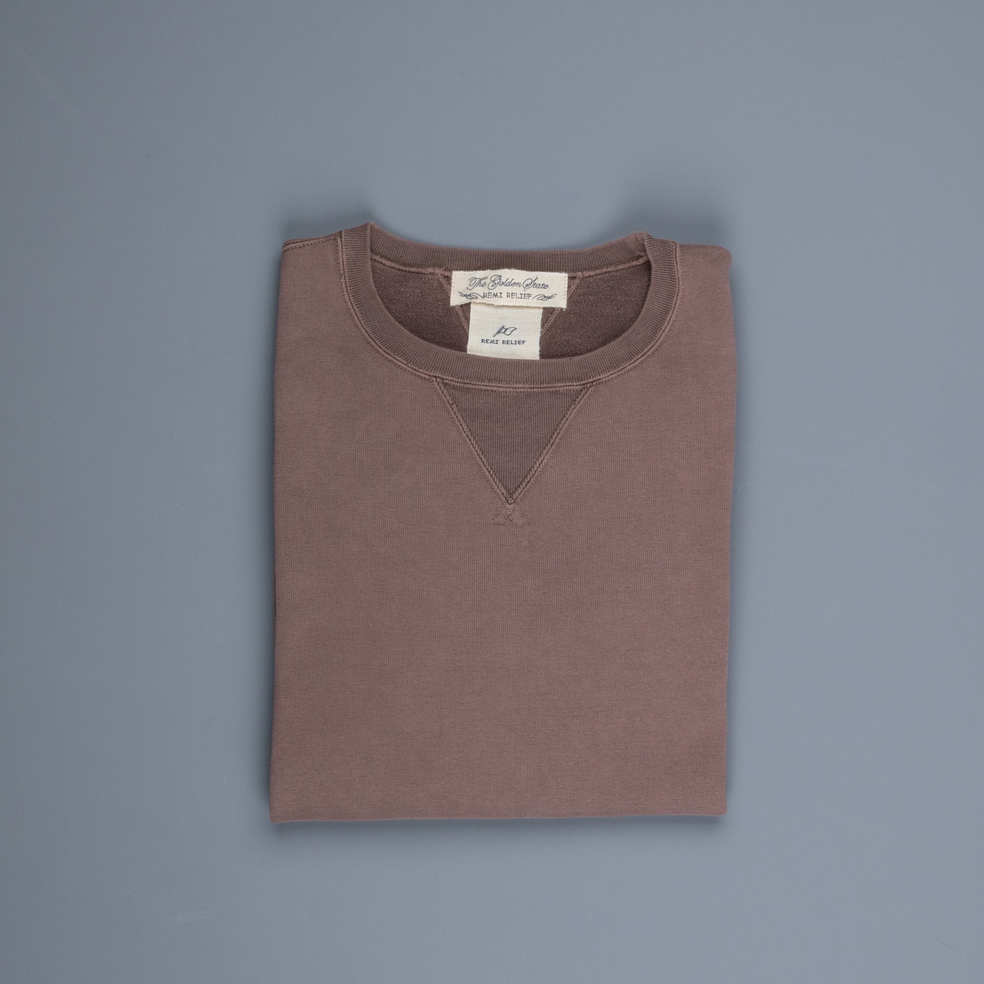 Remi Relief Special Finish Fleece Crew neck sweater Brown