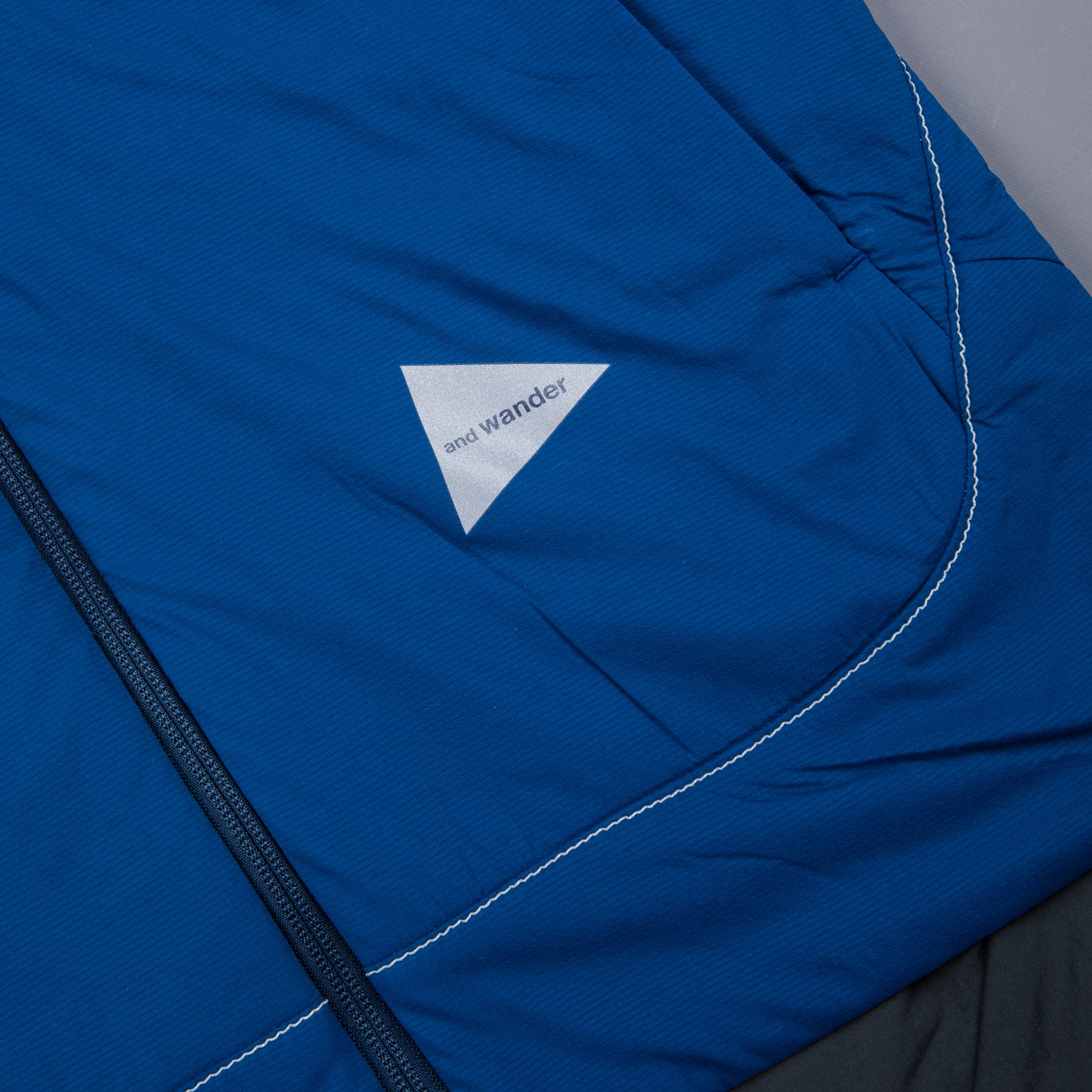 And Wander Alpha Air Hoodie Blue