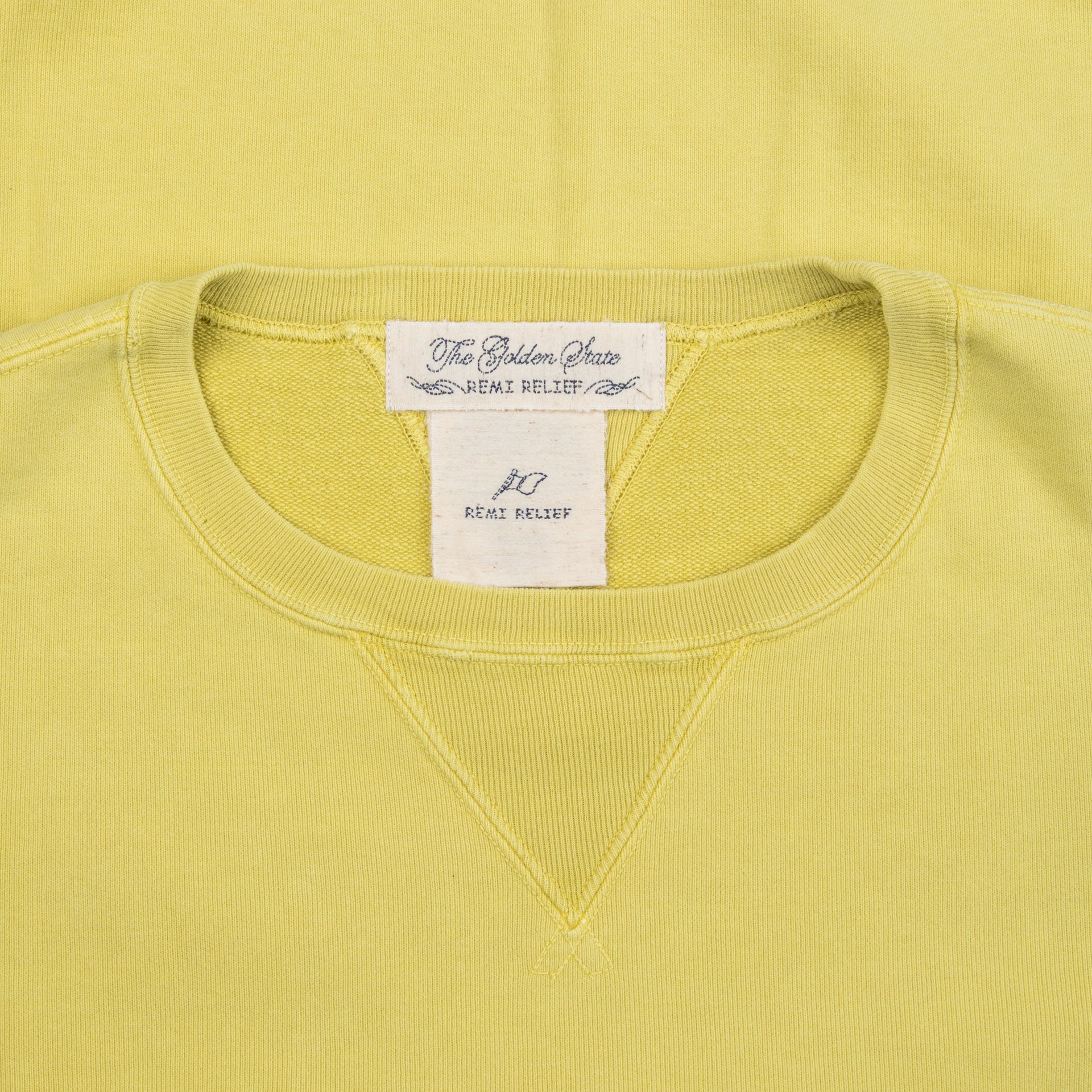 Remi Relief Special Finish Fleece Crew neck sweater yellow
