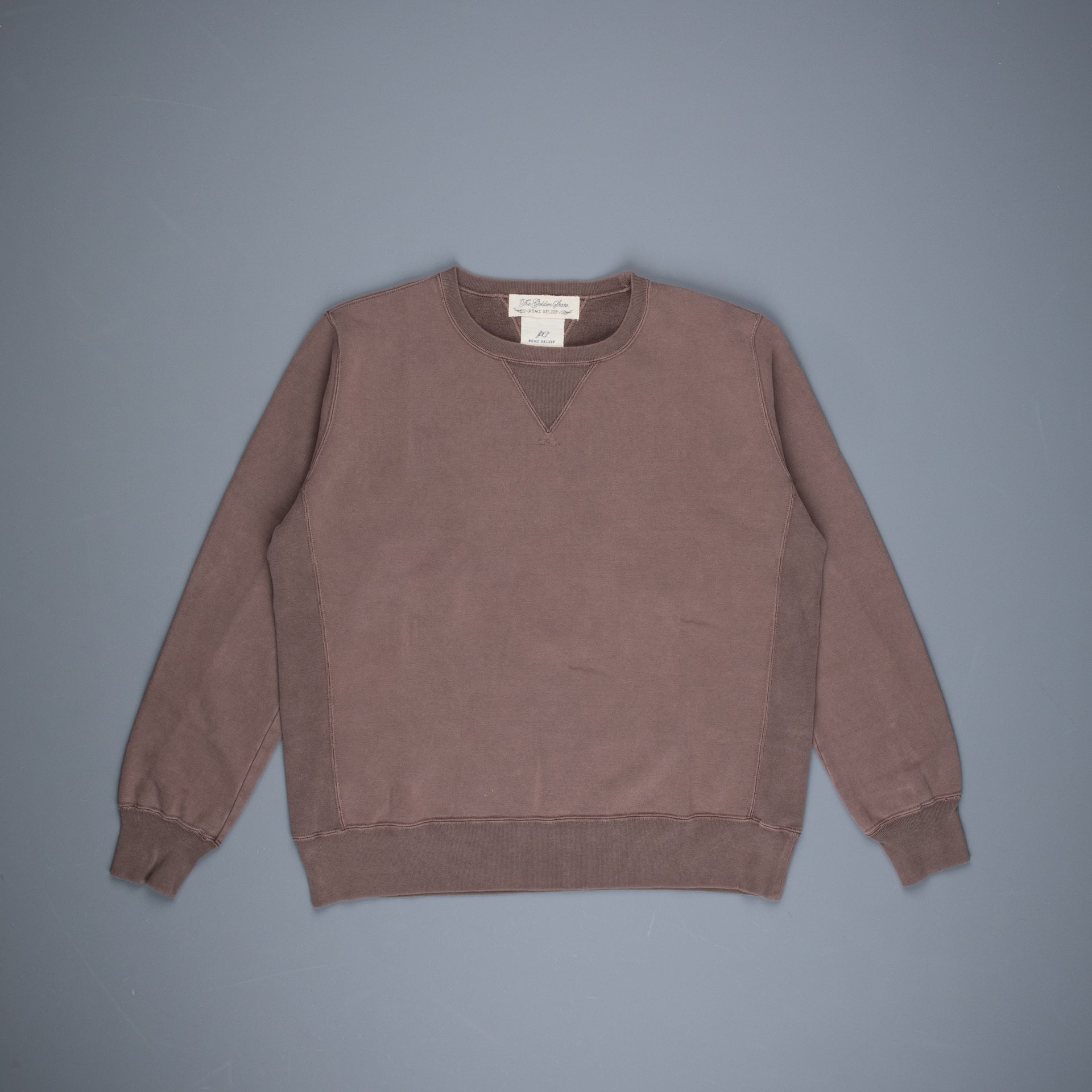 Remi Relief Special Finish Fleece Crew neck sweater Brown
