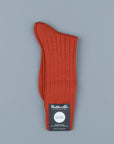 Frans Boone x Pantherella Packington Merino wool socks Russet