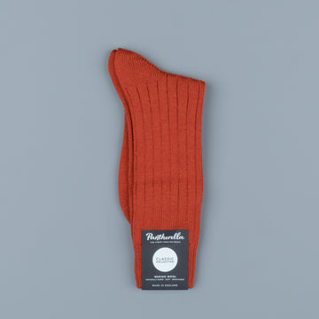 Frans Boone x Pantherella Packington Merino wool socks Russet
