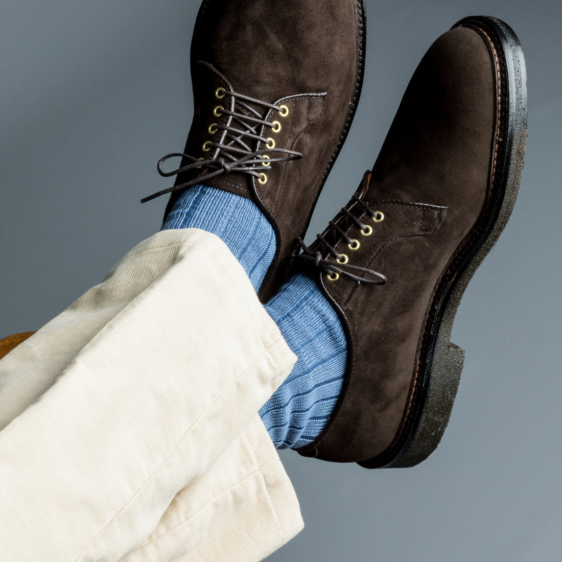 Frans Boone x Pantherella Packington Merino Wool Socks Smoke