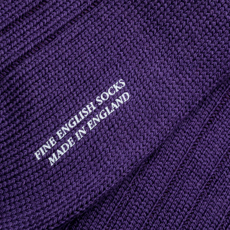 Frans Boone x Pantherella Packington Merino wool socks Dark Purple