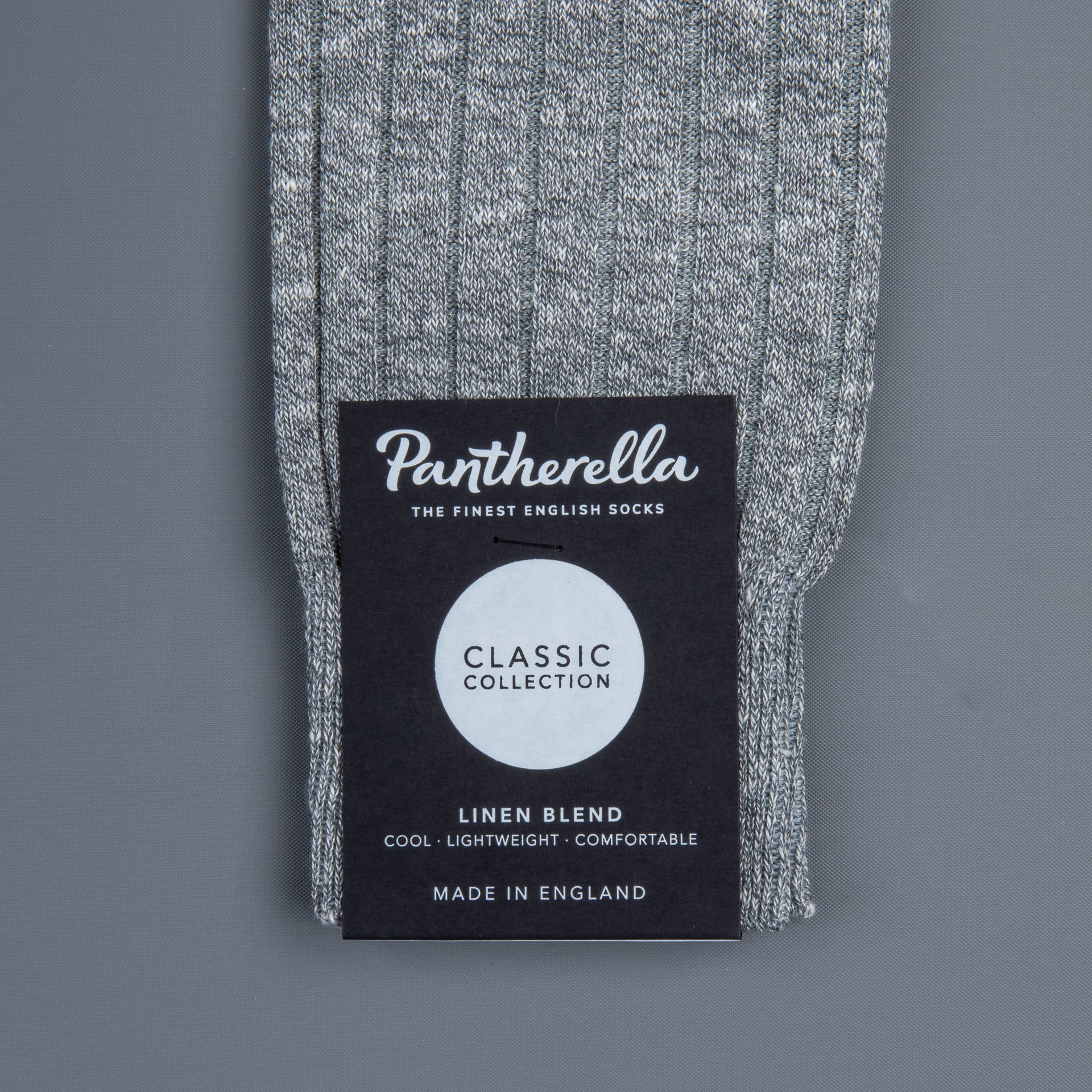 Pantherella Hamada Linen cotton Pewter socks