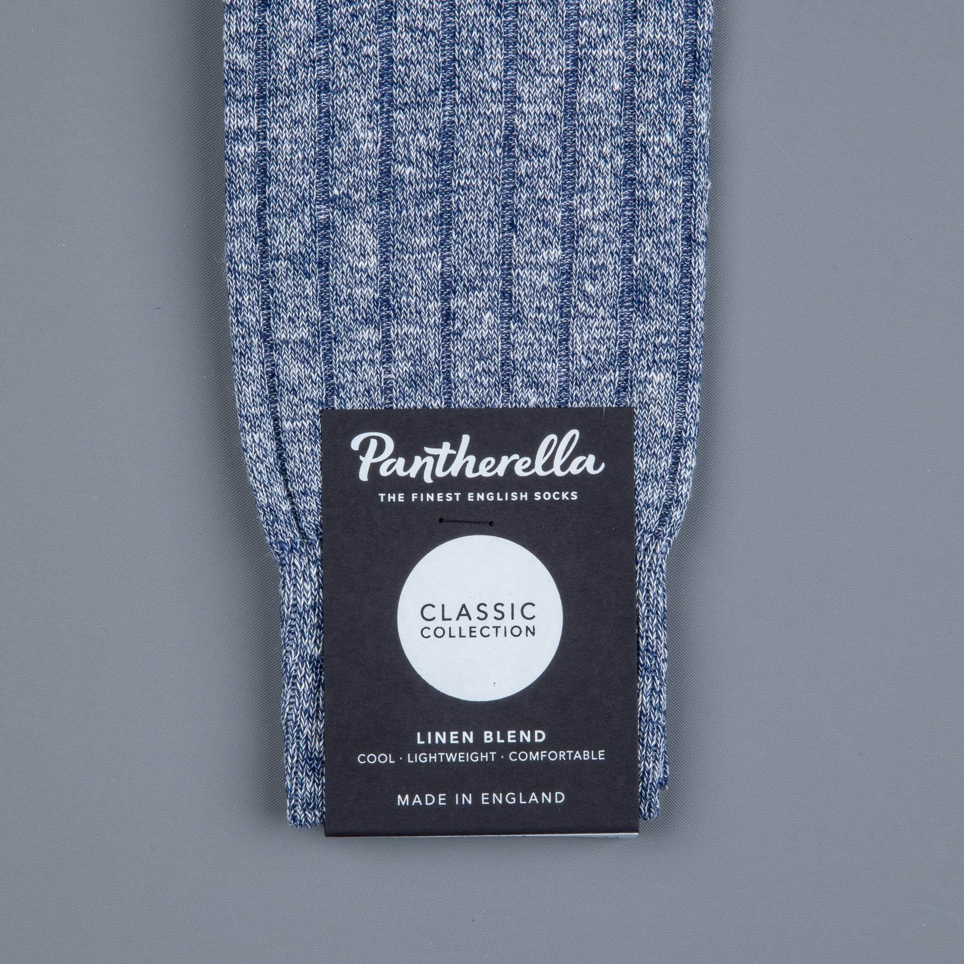Pantherella Hamada Linen cotton Indigo socks