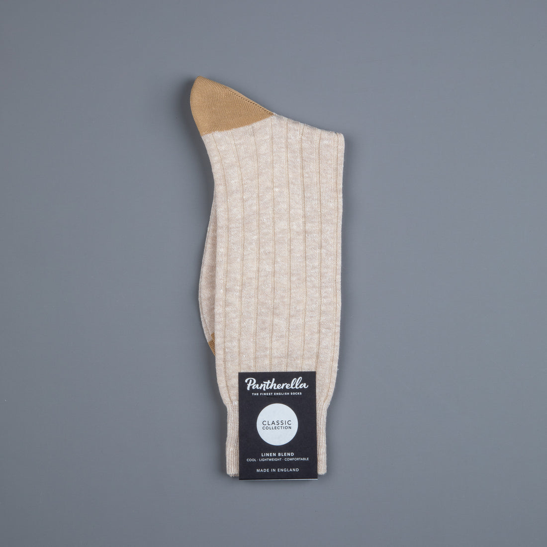 Pantherella Hamada Linen cotton Cream socks
