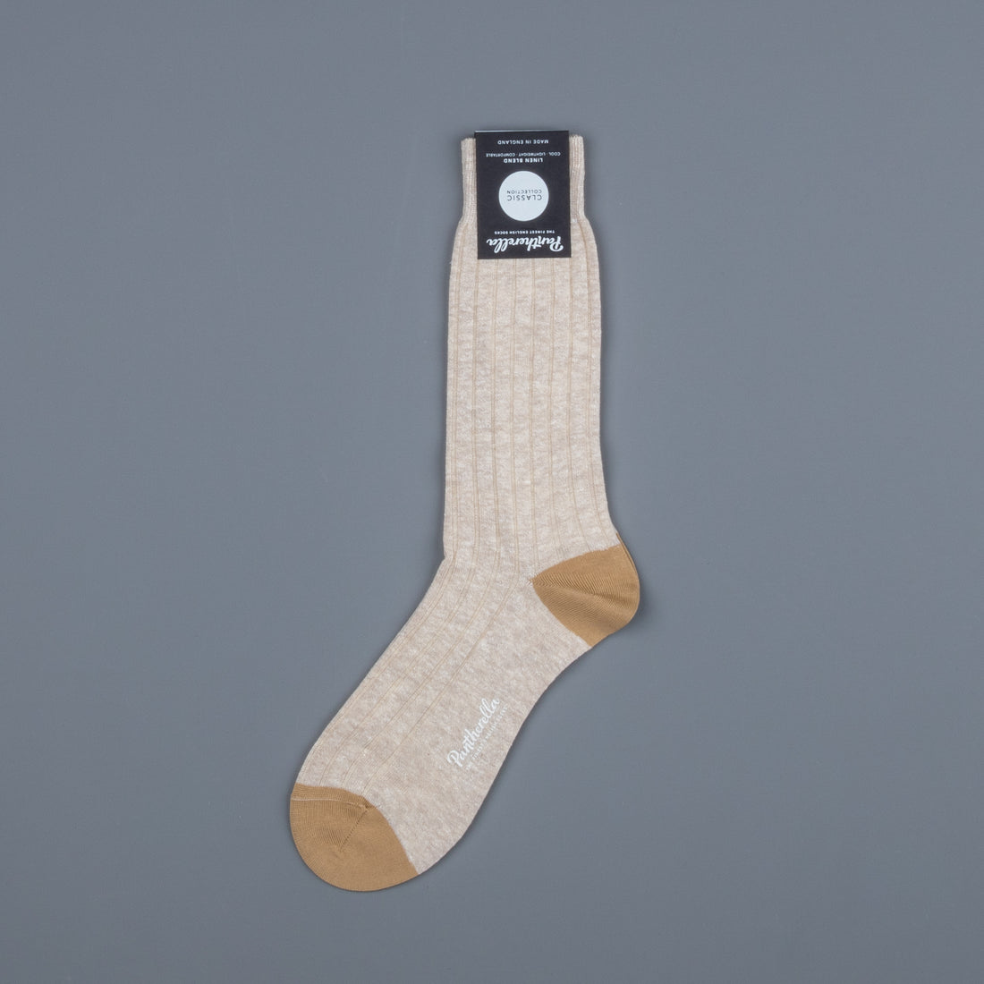 Pantherella Hamada Linen cotton Cream socks