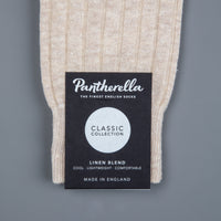 Pantherella Hamada Linen cotton Cream socks