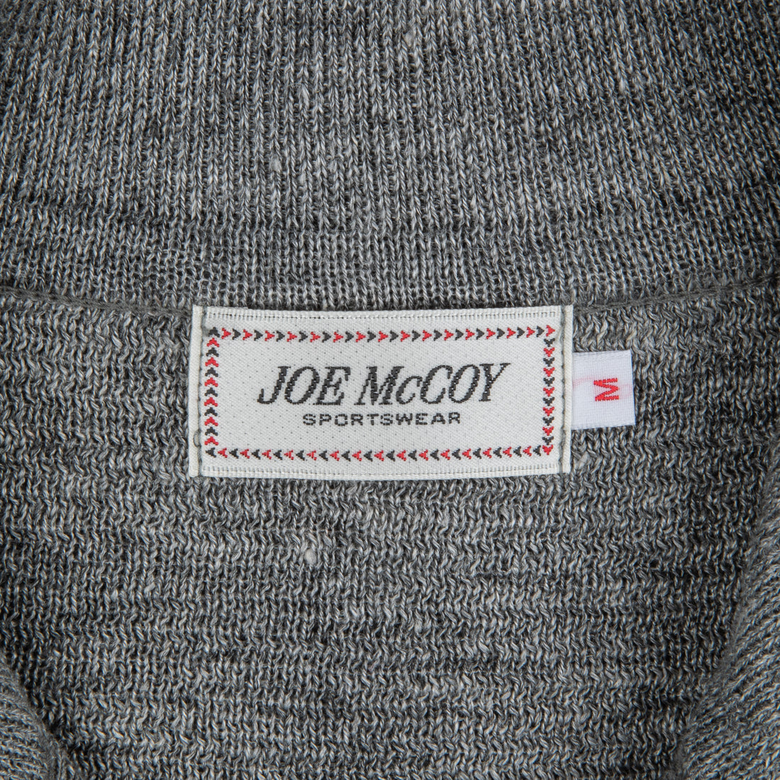 The Real McCoy's Cotton Rib Knit Collared Shirt Gray