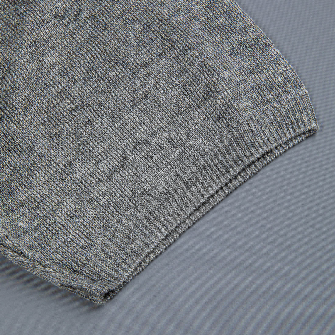 The Real McCoy's Cotton Rib Knit Collared Shirt Gray