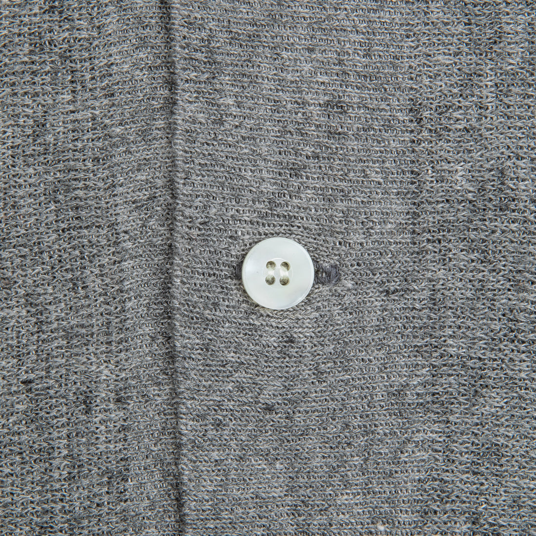 The Real McCoy's Cotton Rib Knit Collared Shirt Gray