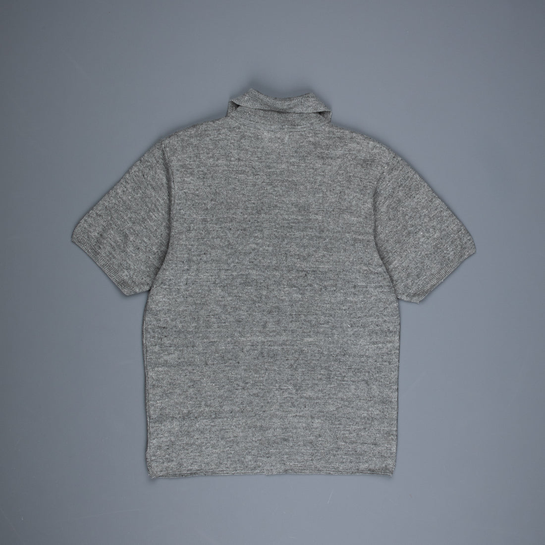 The Real McCoy's Cotton Rib Knit Collared Shirt Gray