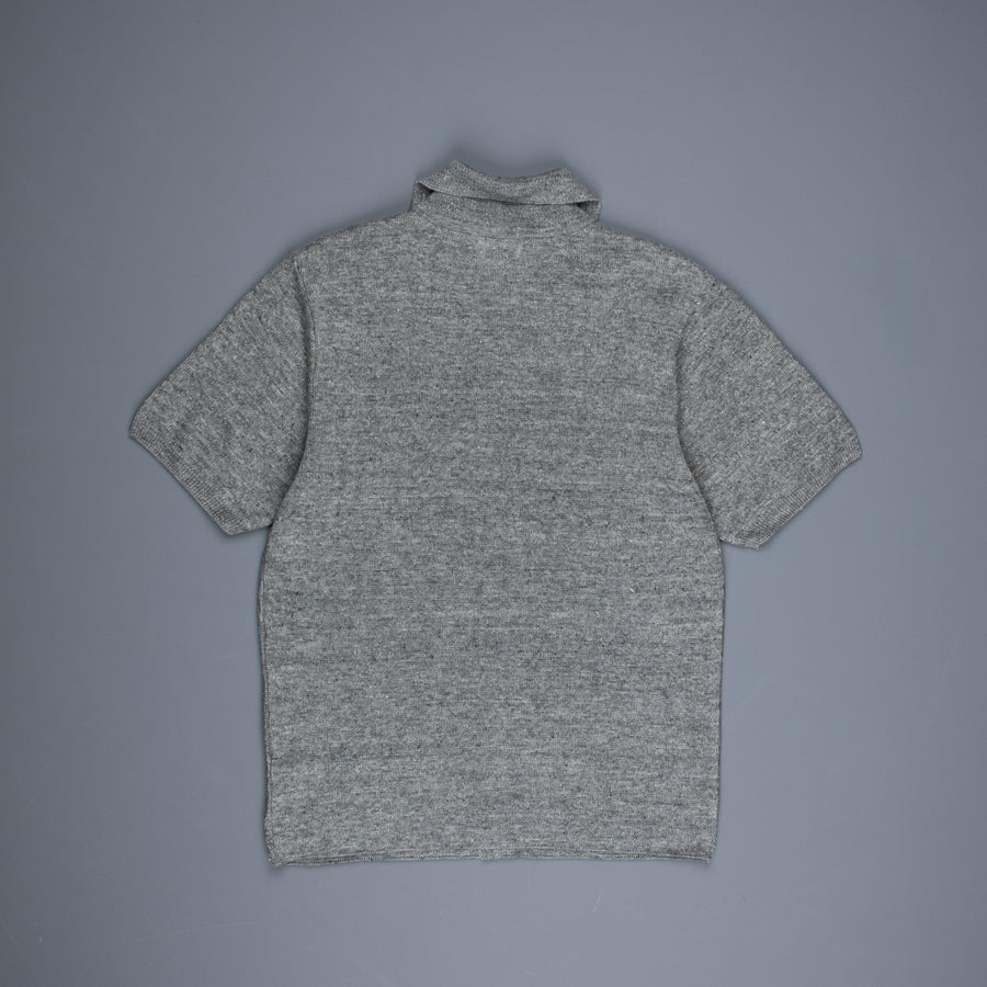 The Real McCoy's Cotton Rib Knit Collared Shirt Gray