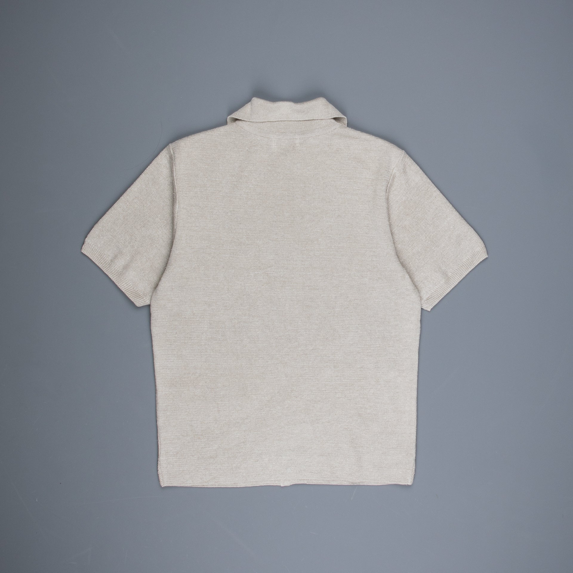 The Real McCoy&#39;s Cotton Rib Knit Collared Shirt Ecru