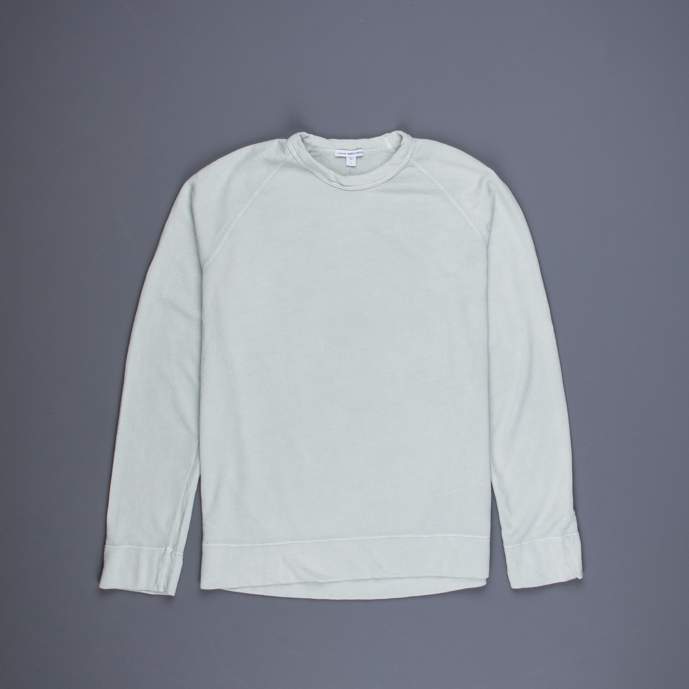 James Perse Raglan Crew Sweatshirt Celery Pigment