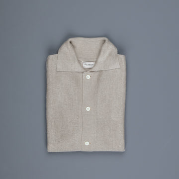 The Real McCoy's Cotton Rib Knit Collared Shirt Ecru