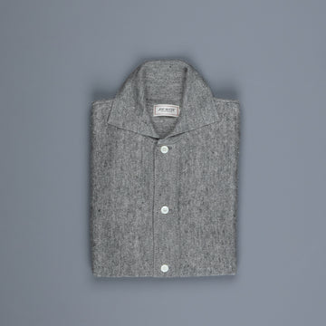 The Real McCoy's Cotton Rib Knit Collared Shirt Gray