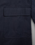 Cohérence Corb II Coat Gabardine Dark Blue