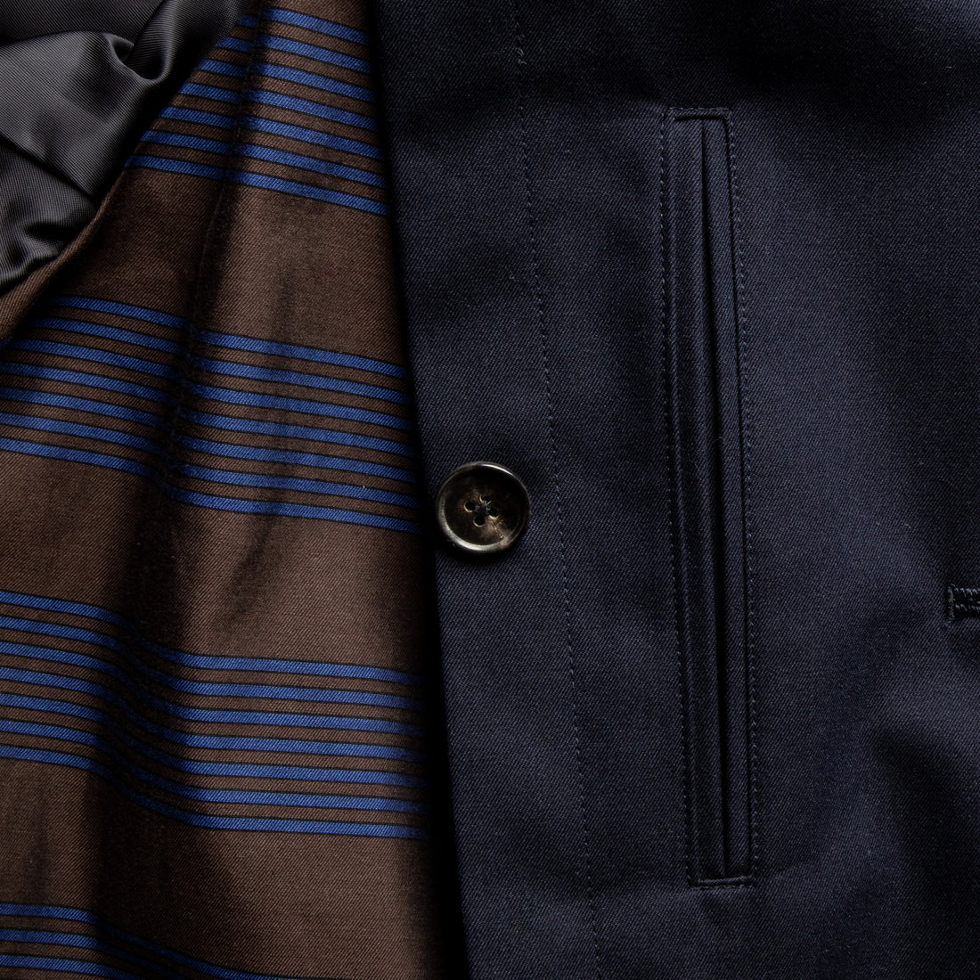 Cohérence Corb II Coat Gabardine Dark Blue