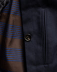 Cohérence Corb II Coat Gabardine Dark Blue